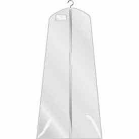 24"/36" X 72", 3 Gauge Vinyl Taffeta with Hanging Pocket and Zipper - White