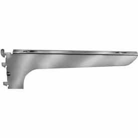 12" Center Wood Shelf Bracket - Satin Zinc