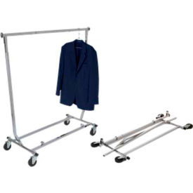 Collapsible Garment Rack - Square Tubing - Chrome