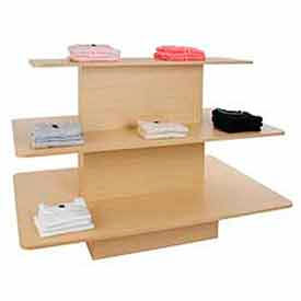 3-Tier Melamine Rectangular Table - Maple