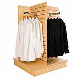 4-Way Slatwall Merchandiser 36"W x 36"D x 54"H - Maple