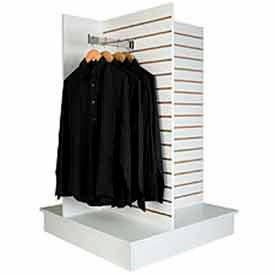 4-Way Slatwall Merchandiser 36"W x 36"D x 54"H - White