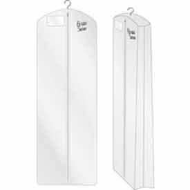 24" X 72", 3 Gauge Vinyl Taffeta with Hanging Pocket, Zipper & Side Gusset - White