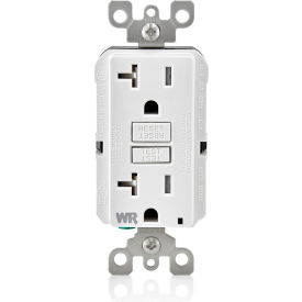 20A SmartlockPro Self-Test GFCI Duplex Receptacle, Weather & Tamper Resistant, White