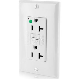 20A SmartlockPro Self-Test GFCI Receptacle, Hospital Grade, White