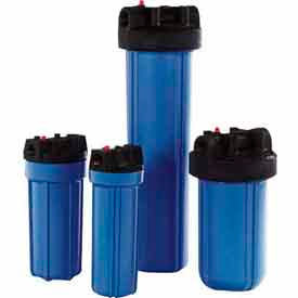 10" Residential Blue/Black Plastic Filter Housing 3/8" Port