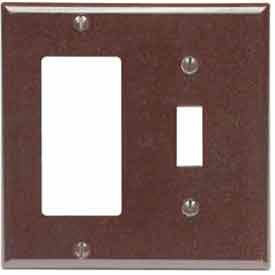 2-Gang 1-Toggle 1-Decora/GFCI Device Combo, Standard, Black