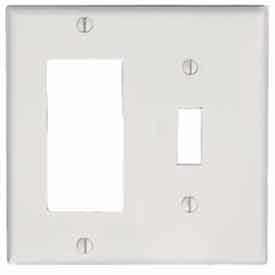 2-Gang, 1-Toggle, 1-Decora, Standard, Lt Almond
