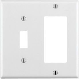 2-Gang 1-Toggle 1-Decora/GFCI Device Combination Wallplate, Standard Size
