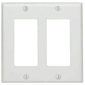 2-Gang Decora/GFCI Device Decora, Standard, Thermoset, White