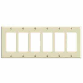 6-Gang Decora/GFCI Device, Light Almond
