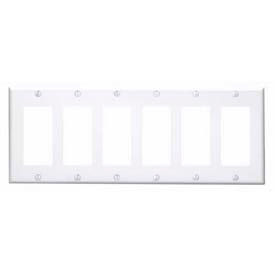 6-Gang Decora/Gfci Device, Thermoset, White
