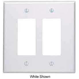 2-Gang Decora/GFCI Device Decora, Oversized, Thermoset, Ivory