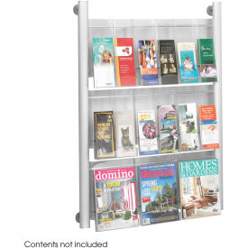 Magazine Rack - 9 Pocket - Silver