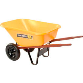 8 Cubic Foot Poly Wheelbarrow With Dual Wheels