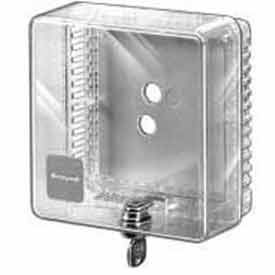 Small Universal Thermostat Guard Clear Cover Clear Base Opaque Wallplate