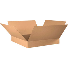Flat Cardboard Corrugated Boxes, 30"L x 30"W x 6"H, Kraft