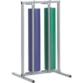 Vertical Double Roll Dispenser for 48" Material Width, 26"W x 25"D x 56"H, Light Grey