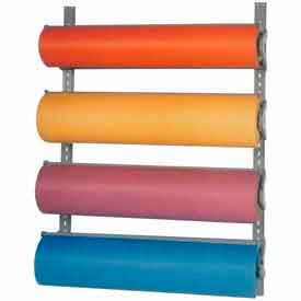 Horizontal Paper Dispenser w/ Cutter, 38-1/4"W x 8-1/2"D x 51"H, Gray
