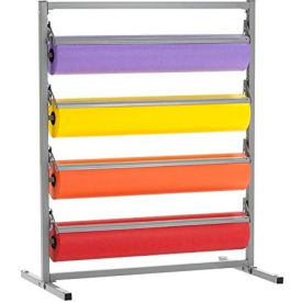 Horizontal Paper Dispenser with Cutter, 52-1/2"W x 24"D x 49-3/4"H, Gray