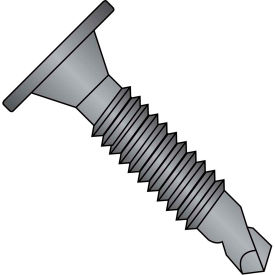 10-24X1 1/2 Wafer Head #3 Point Self Drill Screws Black Zinc Bake 1000pcs