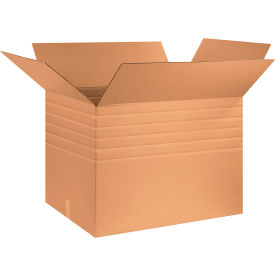Heavy Duty Multi Depth Cardboard Corrugated Boxes, 32"L x 24"W x 24"H, Kraft