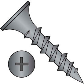 8 x 1-1/4 Phillips Recess Bugle Head UNC Drywall Screw Black Phosphate Particle Board,2000 pcs