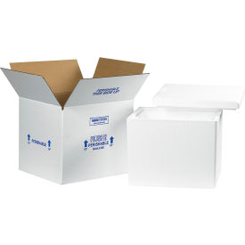Foam Insulated Shipping Kit, 13-3/4"L x 11-3/4"W x 11-7/8"H, White