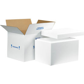 Foam Insulated Shipping Kit, 19"L x 12"W x 12-1/2"H, White