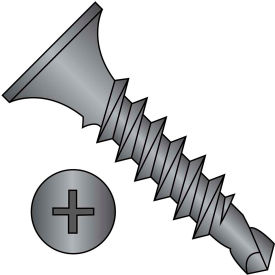 #8 x 1-1/4 Phillips Bugle Head Self Drilling Drywall Screw Black Phosphate - Pkg of 2500