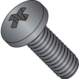 M6-1.0X16 Metric Phillips Pan Machine Screw Full Thread Class 4.8 Black Oxide Oil 700 pcs