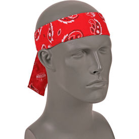 Chill-Its 6700 Evaporative Cooling Bandana - Tie, Red Western, One Size