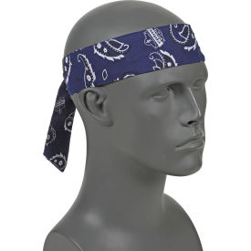 Chill-Its 6700 Evaporative Cooling Bandana - Tie, Navy Western, One Size