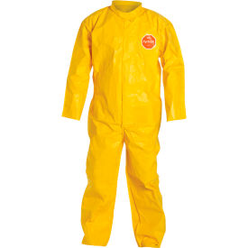 Tychem 2000, Coverall, Front Zipper, Bound Seams, Yellow, 5X, 12/Qty
