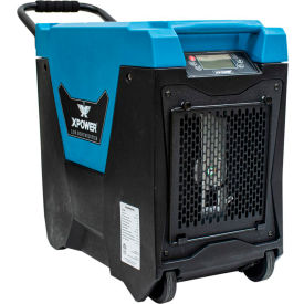 Commercial Dehumidifier w/Pump, Hose, Handle & Wheels, 115V, 145 Pints, Blue