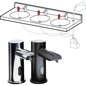 Top Fill Soap Dispenser Head, 6D Cell Not Included, Pack of 6, Black