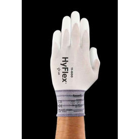 HyFlex Lite Polyurethane Coated Gloves, White, Size 10, 1 Pair