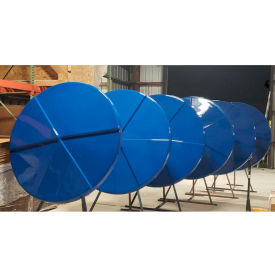Fiberglass Umbrella, 72", Round, Pinwheel, 8' Pole, Blue