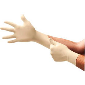 Medical/Exam Latex Gloves, Powder-Free, Natural, L, 100/Box