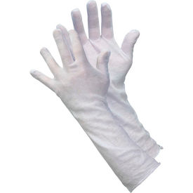 Cotton Inspectors Gloves, White, Large, 12 Pairs