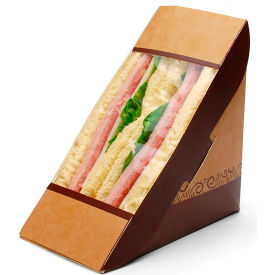 Elkay Plastics ReadyFresh Compostable Kraft Sandwich Pack, 6-3/4 inches x 2-3/4 inches x 4-3/4 inches, 500/Case