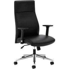 Define Executive High-Back Chair, 17" to 21" Seat Height, Black Seat/Back