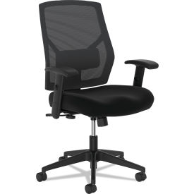 VL581 High-Back Task Chair, Supports to 250 lb, 18" to 22" Seat Height, Black