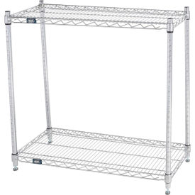 2 Shelf, Stainless Steel Wire Shelving Unit, Starter, 36"W x 14"D x 34"H