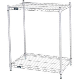 2 Shelf, Stainless Steel Wire Shelving Unit, Starter, 30"W x 18"D x 34"H