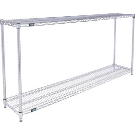 2 Shelf, Stainless Steel Wire Shelving Unit, Starter, 72"W x 18"D x 34"H