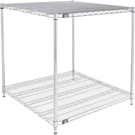 2 Shelf, Stainless Steel Wire Shelving Unit, Starter, 36"W x 30"D x 34"H
