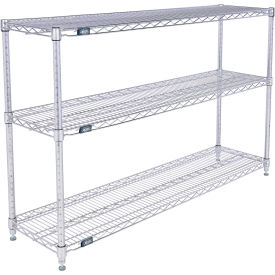 3 Shelf Stainless Steel Wire Shelving Unit, Starter, 54"W x 18"D x 34"H