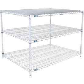 3 Shelf Stainless Steel Wire Shelving Unit, Starter, 60"W x 30"D x 34"H