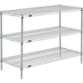 3 Shelf, Poly-Z-Brite® Wire Shelving Unit, Starter, 54"W x 24"D x 34"H
